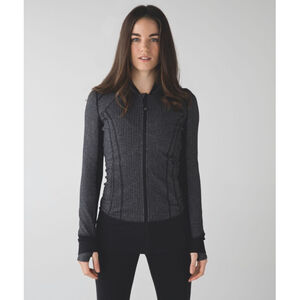 Lululemon Daily Practice Jacket Heathered Herringbone Heathered Black Black / Bl